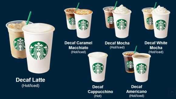  Starbucks Decaf Drinks 